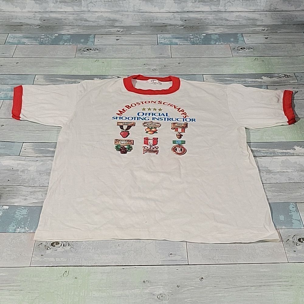 Tee Jays Mr. Boston Schnapps Vintage T-Shirt sz Large